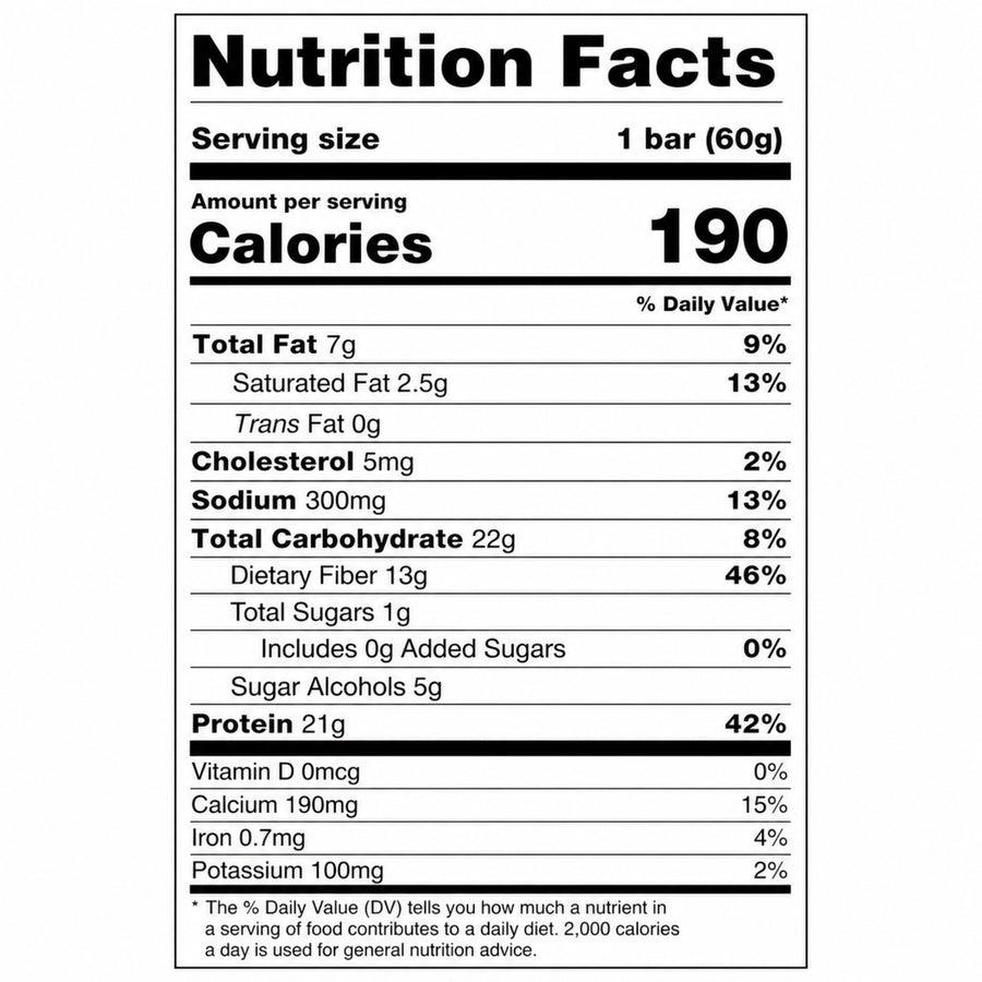 Quest Cookies & Cream Protein Bar Nutrition Facts