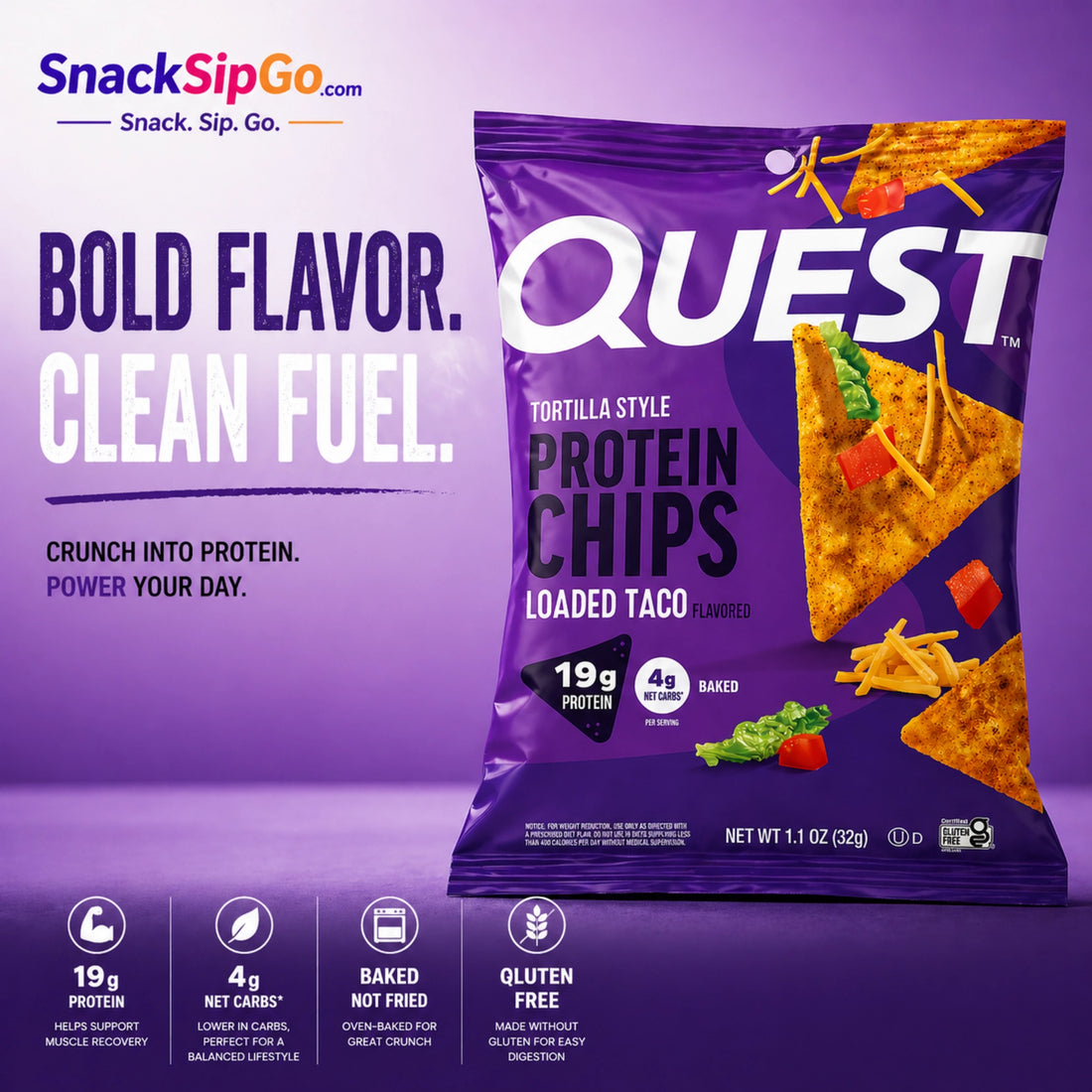 Quest Loaded Taco Tortilla Style Protein Chips