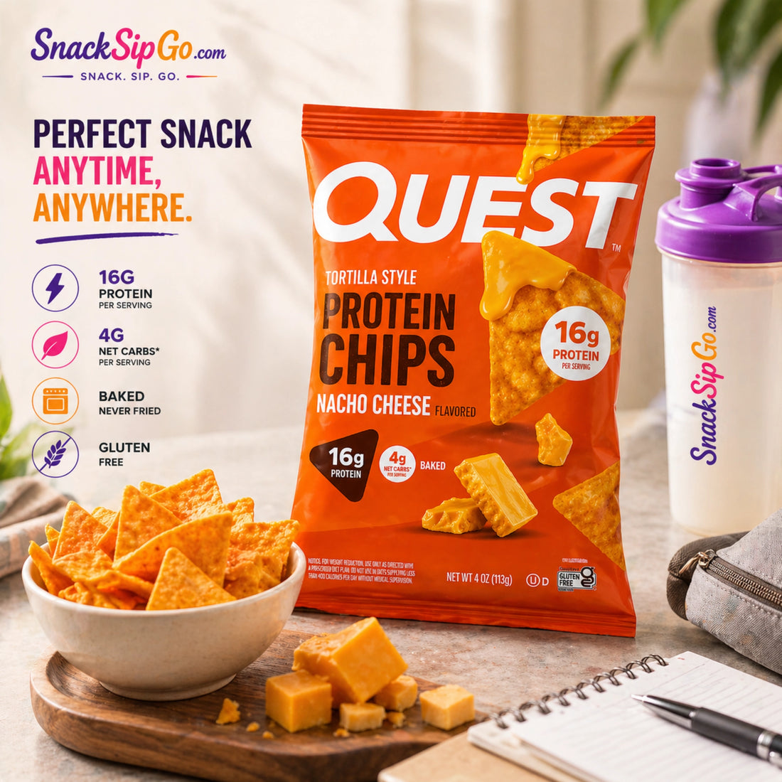 Quest Nacho Cheese Tortilla Style Protein Chips