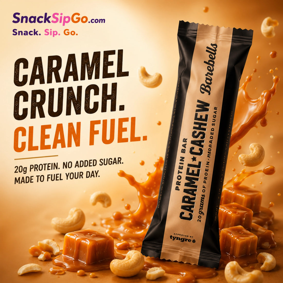 Barebells Caramel Cashew Protein Bar 55g | 20g Protein