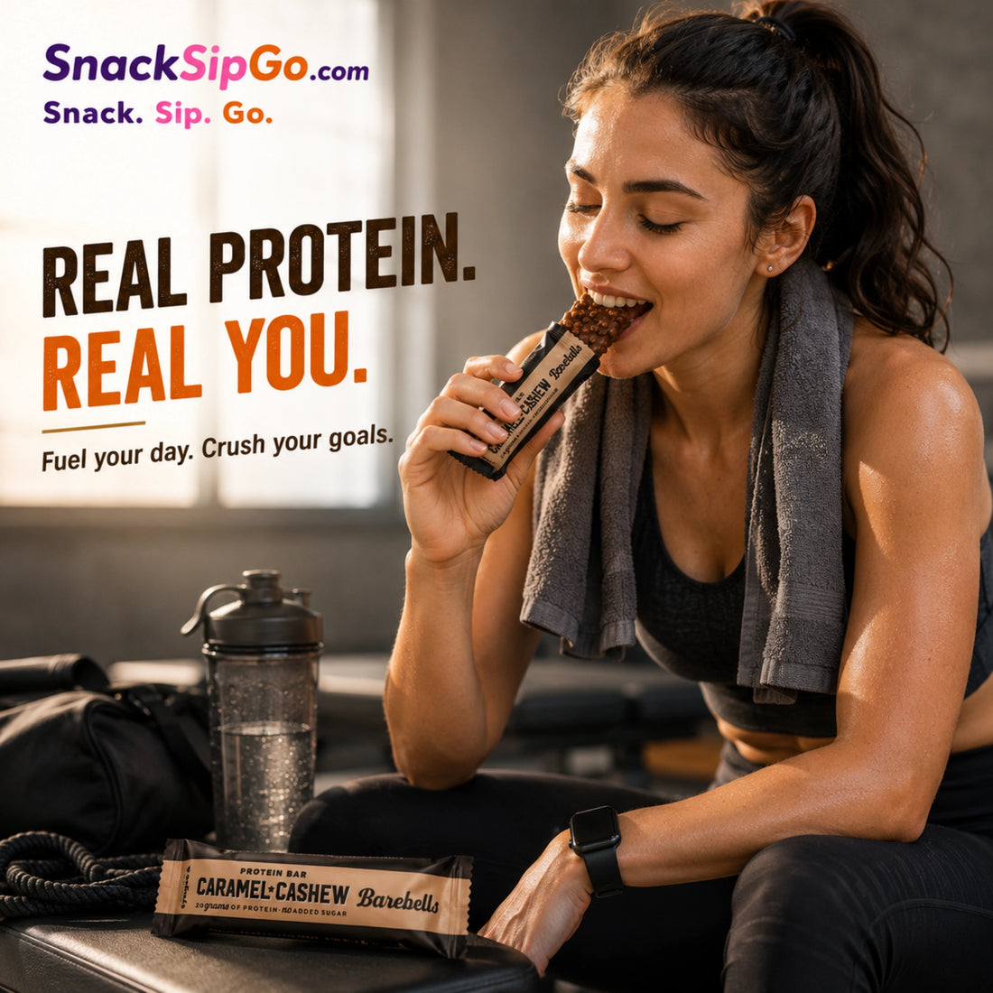 Barebells Caramel Cashew Protein Bar 55g | 20g Protein