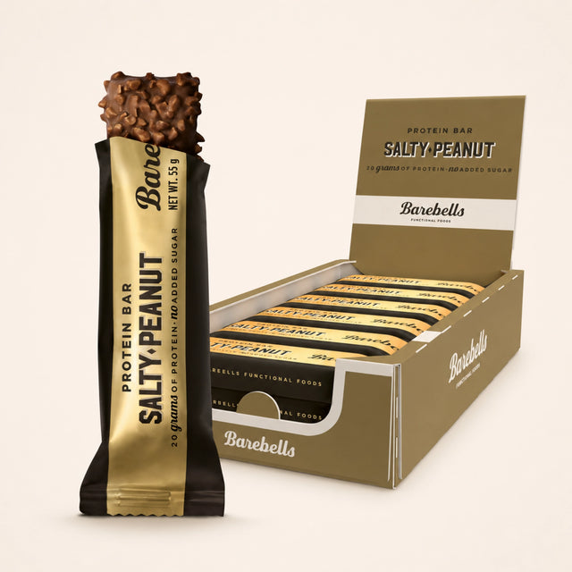 Barebells Salty Peanut Protein Bar 55g | 20g Protein front view | SnackSipGo UAE