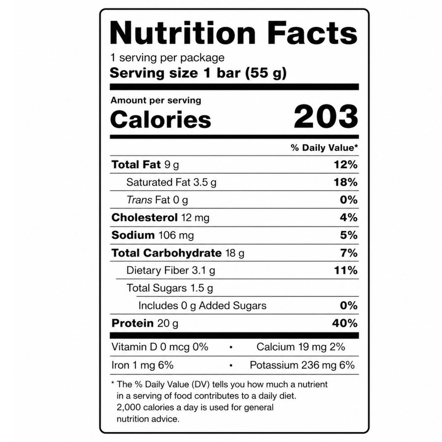 Barebells Salty Peanut Protein Bar 55g | 20g Protein Nutrition Facts