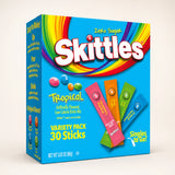 Skittles Singles To Go Tropical Zero Sugar Drink Mix, 30 Sticks