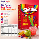 Skittles Singles To Go Original Variety Pack Zero Sugar Drink Mix, 30 Sticks